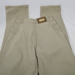 Lawman vintage 90s tan western style 3 button detail high waist jeans size 3